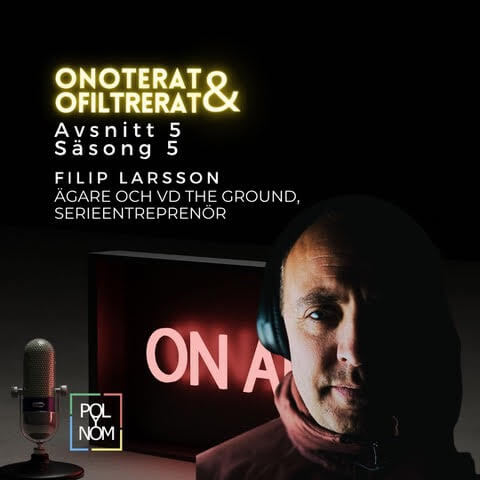 Filip Larsson blir intervjudad i podden Onoterat & Ofiltrerat